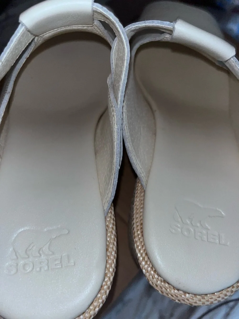 Sorel White Leather Platform Mary Jane with Gold Buckle